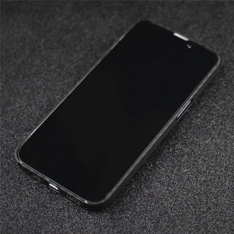Funda para iPhone 13 Pro Max Recorte preciso Fibra de aramida 1500D Textura gruesa Cubierta protectora - Negro mate