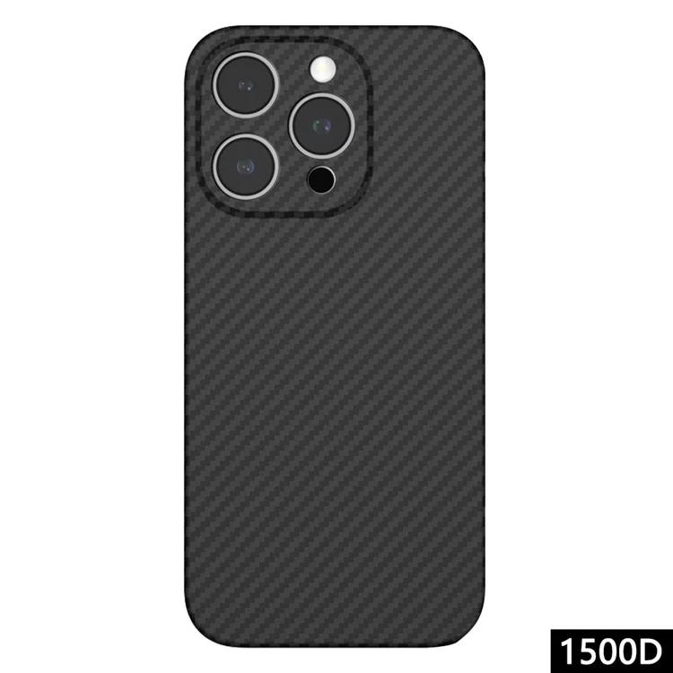 For iPhone 12 Pro Case Shockproof Aramid Fiber 1500D Coarse Texture Protective Phone Cover - Matte Black