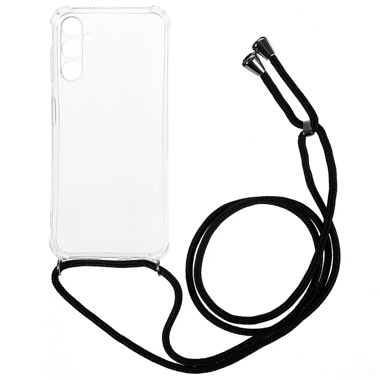 Pour Samsung Galaxy A13 5G / A04s 4G (164,7 x 76,7 x 9,1 mm) Coque arrière de téléphone anti-chute en TPU transparent et souple avec cordon