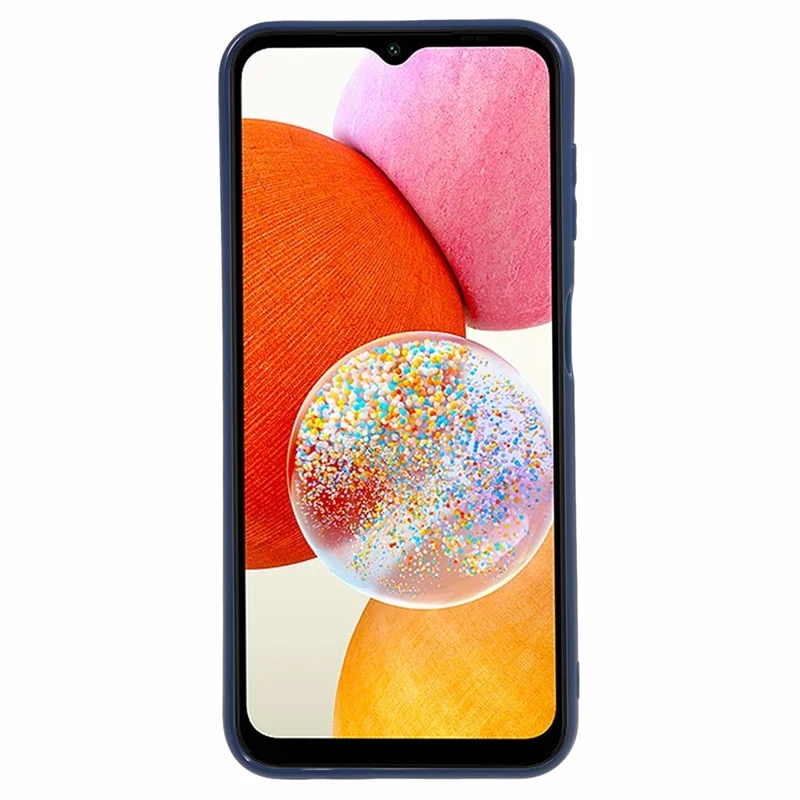 For Samsung Galaxy A14 5G / A14 4G Bump Proof Glossy Back Shell, Glossy TPU Phone Case Protective Cover - Blue