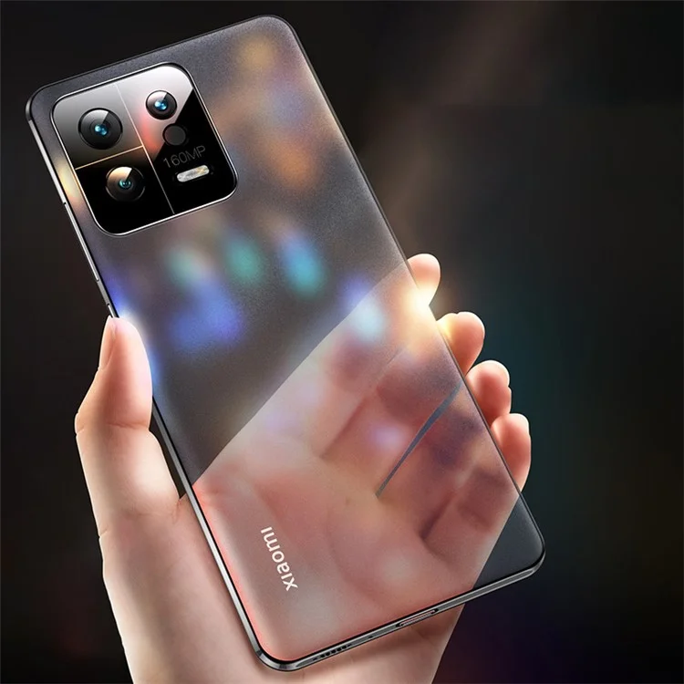 For Xiaomi 13 5G Ultra Thin PP Phone Case Anti-fingerprint Matte Scratch-resistant Back Case - Transparent Black