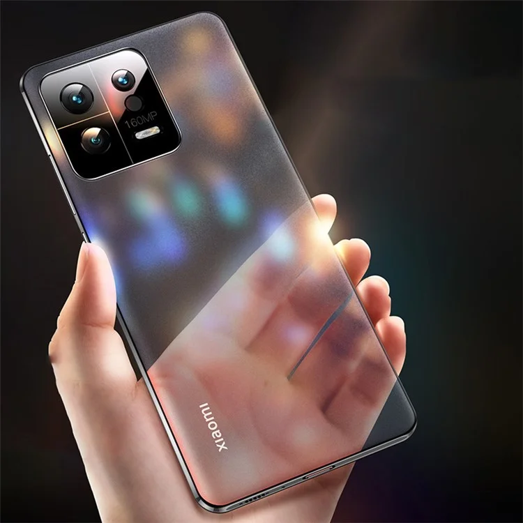 Ultra Thin Mobile Phone Case for Xiaomi 13 Pro 5G, Anti-scratch Matte PP Back Cover - Transparent Black