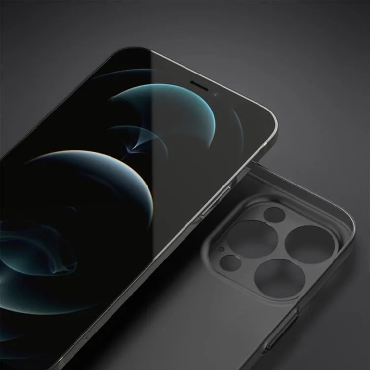 Matte Phone Case for iPhone 14 Pro, Ultra Slim Anti-Scratch PP Back Cover - Transparent Black