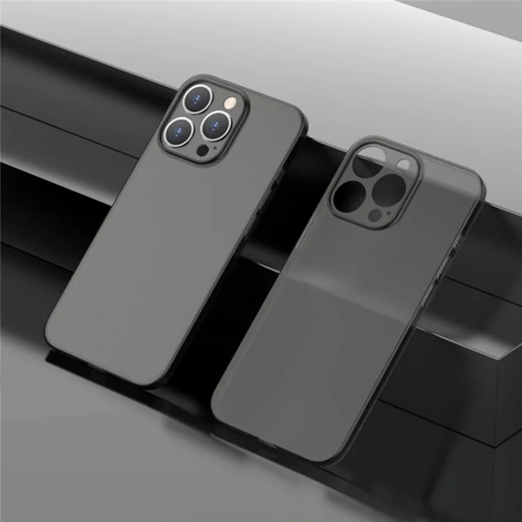 Per iPhone 12 Pro Max 6.7 pollici Anti-graffio Finitura Opaca Custodia per telefono Ultra Slim Protective PP Cover - Trasparente Nero