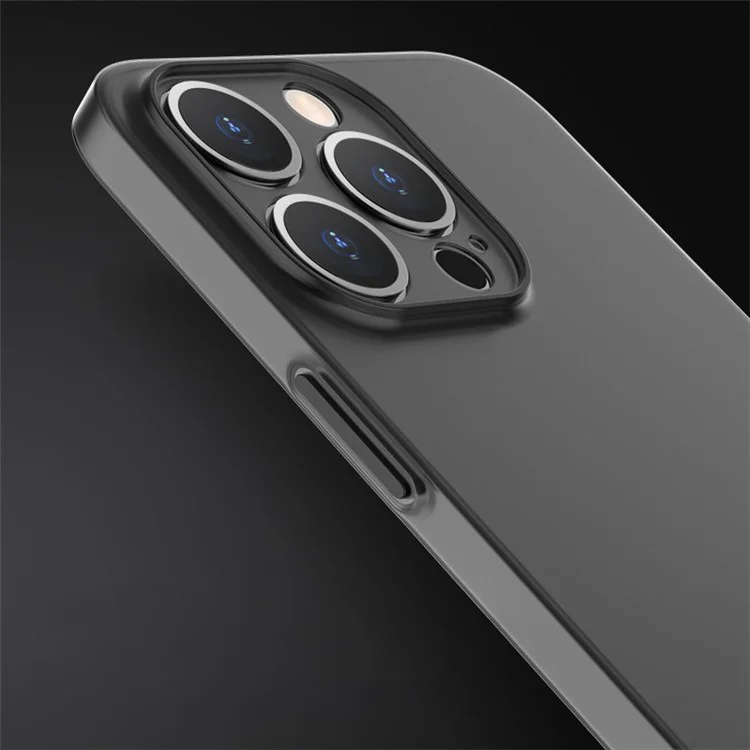 Per iPhone 12 Pro Max 6.7 pollici Anti-graffio Finitura Opaca Custodia per telefono Ultra Slim Protective PP Cover - Trasparente Nero