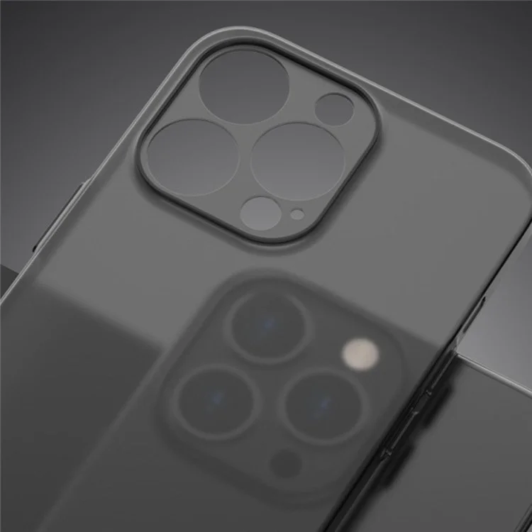 Per iPhone 12 Pro Max 6.7 pollici Anti-graffio Finitura Opaca Custodia per telefono Ultra Slim Protective PP Cover - Trasparente Nero