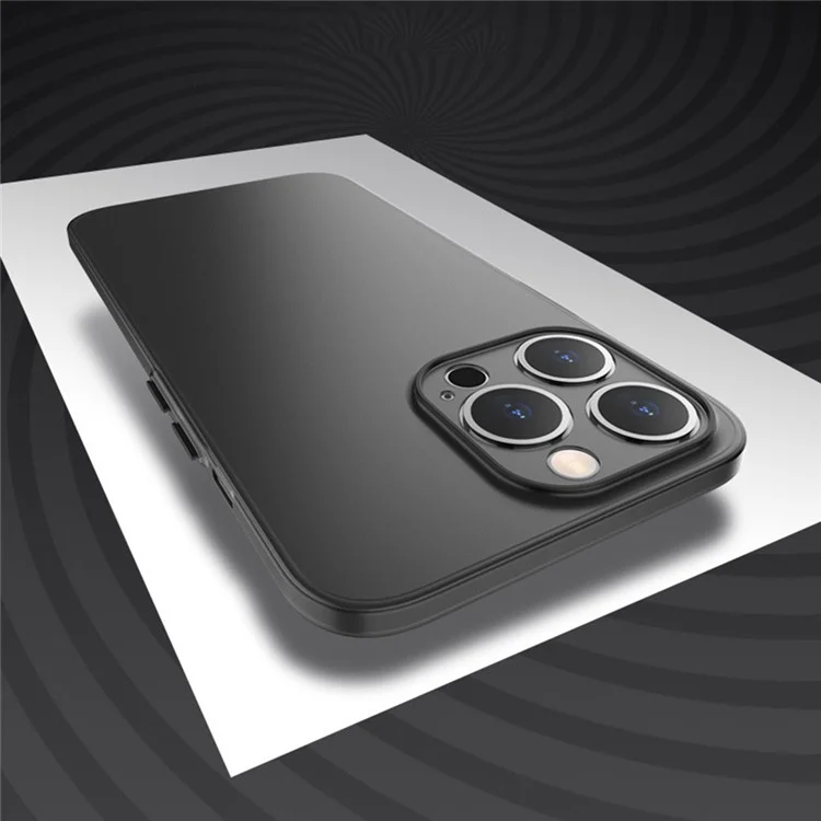 Per iPhone 12 Pro Max 6.7 pollici Anti-graffio Finitura Opaca Custodia per telefono Ultra Slim Protective PP Cover - Trasparente Nero
