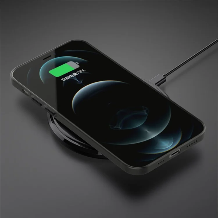 Per iPhone 12 Pro Max 6.7 pollici Anti-graffio Finitura Opaca Custodia per telefono Ultra Slim Protective PP Cover - Trasparente Nero