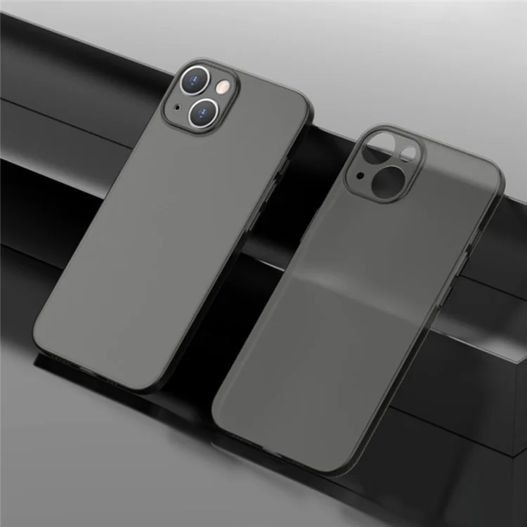 For iPhone 13 6.1 inch Ultra Thin PP Back Cover Precise Cutout Lens Protection Matte Phone Case - Transparent Black