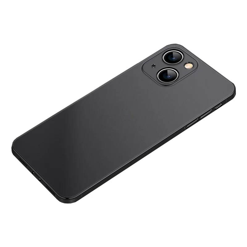 Ultra Thin PP Case for iPhone 14 Plus, Matte Finish Drop-Proof Cell Phone Cover - Transparent Black