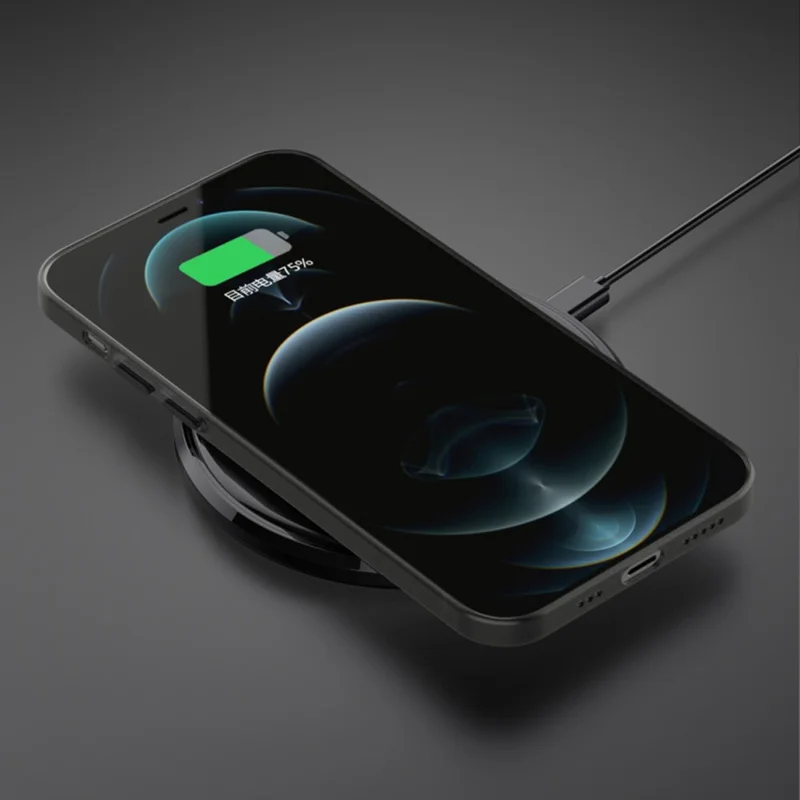 Ultra Thin PP Case for iPhone 14 Plus, Matte Finish Drop-Proof Cell Phone Cover - Transparent Black