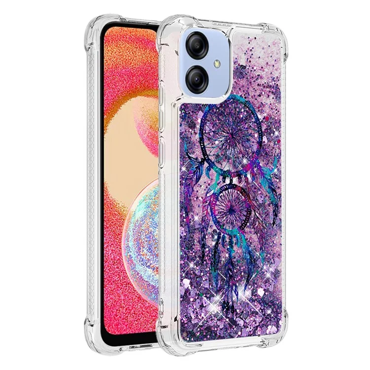 For Samsung Galaxy A04e 4G / F04 4G / M04 4G TPU Case with Quicksand and Pattern Printed - Wind Chimes