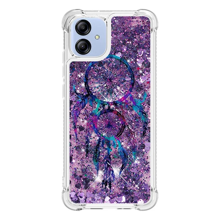For Samsung Galaxy A04e 4G / F04 4G / M04 4G TPU Case with Quicksand and Pattern Printed - Wind Chimes