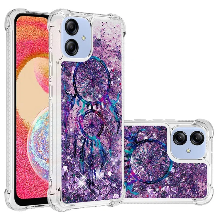 For Samsung Galaxy A04e 4G / F04 4G / M04 4G TPU Case with Quicksand and Pattern Printed - Wind Chimes