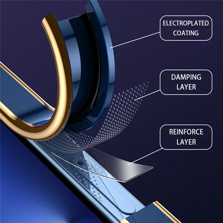 Pour Oppo Reno6 5G Coque de protection élégante et antichoc, en TPU transparent - Bleu