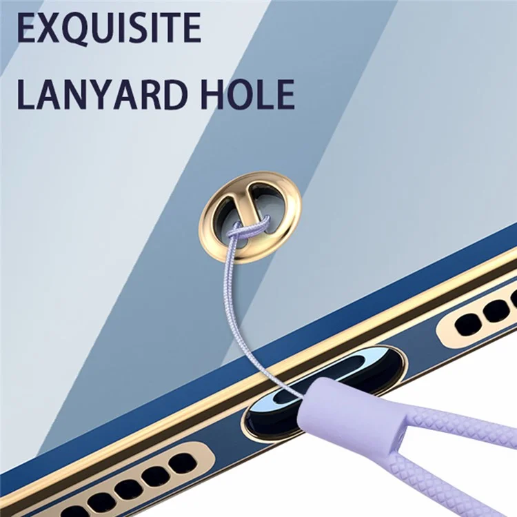 Pour Oppo Reno6 5G Coque de protection élégante et antichoc, en TPU transparent - Bleu