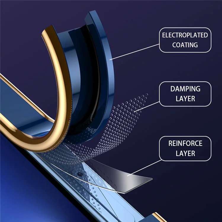 Per Oppo A16 / A54s / A16s Custodia protettiva in TPU trasparente e morbido, con rivestimento elettrolitico antiurto - Nero