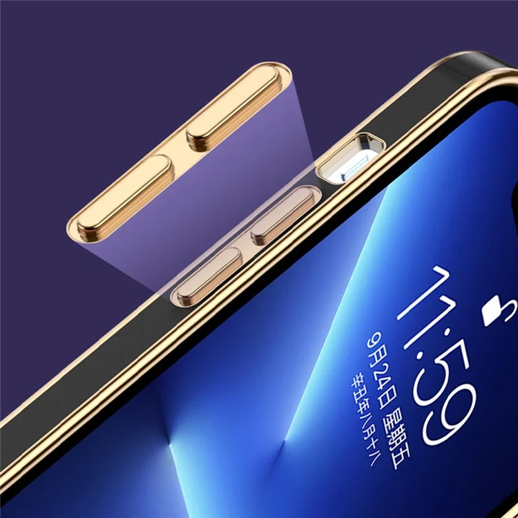 Per Oppo A16 / A54s / A16s Custodia protettiva in TPU trasparente e morbido, con rivestimento elettrolitico antiurto - Nero
