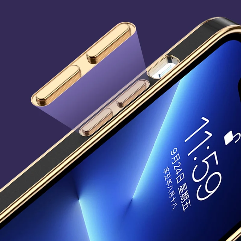 Anti-fall Phone Case For Samsung Galaxy S21 4G / S21 5G, Electroplated Transparent TPU Protective Back Cover  - White