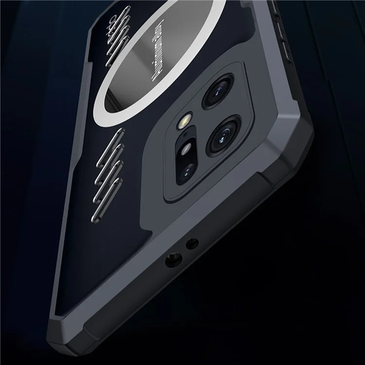 Para o Oppo Find X5 Graphene Heat Dissipation Cooling Phone Case HD Transparent Cell Phone Shell Cover Works for Magnetic Car Mount Holder - Preto