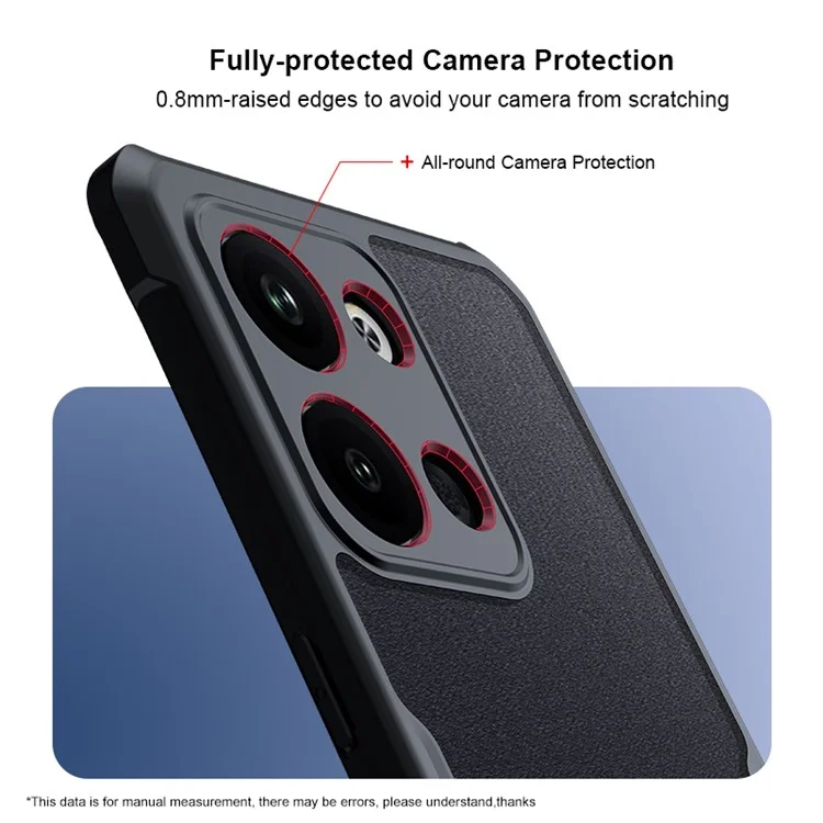 Xundd Per Oppo Reno9 Pro+ 5G Drop-a Prova di Protezione Trasparente Telefono Telefono Acrylic+ Coperchio Pelle Tpu