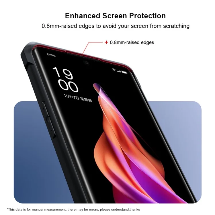 Xundd Per Oppo Reno9 Pro+ 5G Drop-a Prova di Protezione Trasparente Telefono Telefono Acrylic+ Coperchio Pelle Tpu