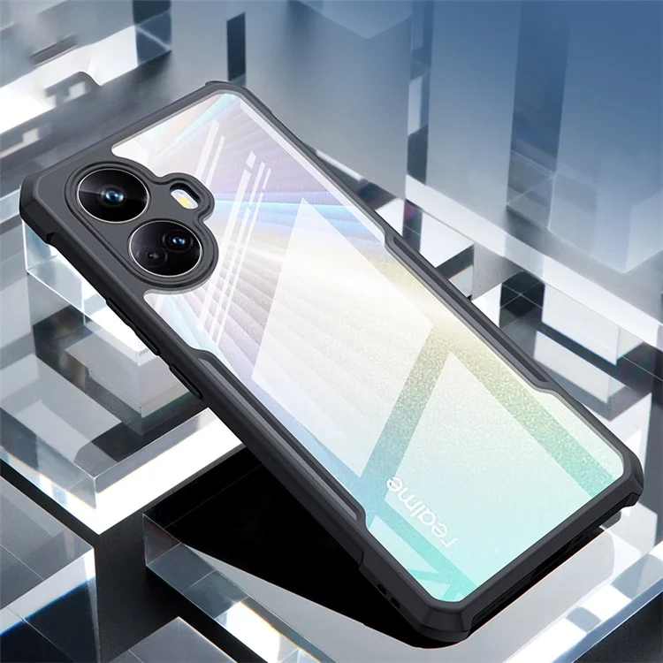 XUNDD Pour Realme 10 Pro+ 5G Étui de Téléphone Transparent Slim Coque de Protection Acrylic+TPU Anti-rayures Couvercle Arrière de Téléphone Mobile