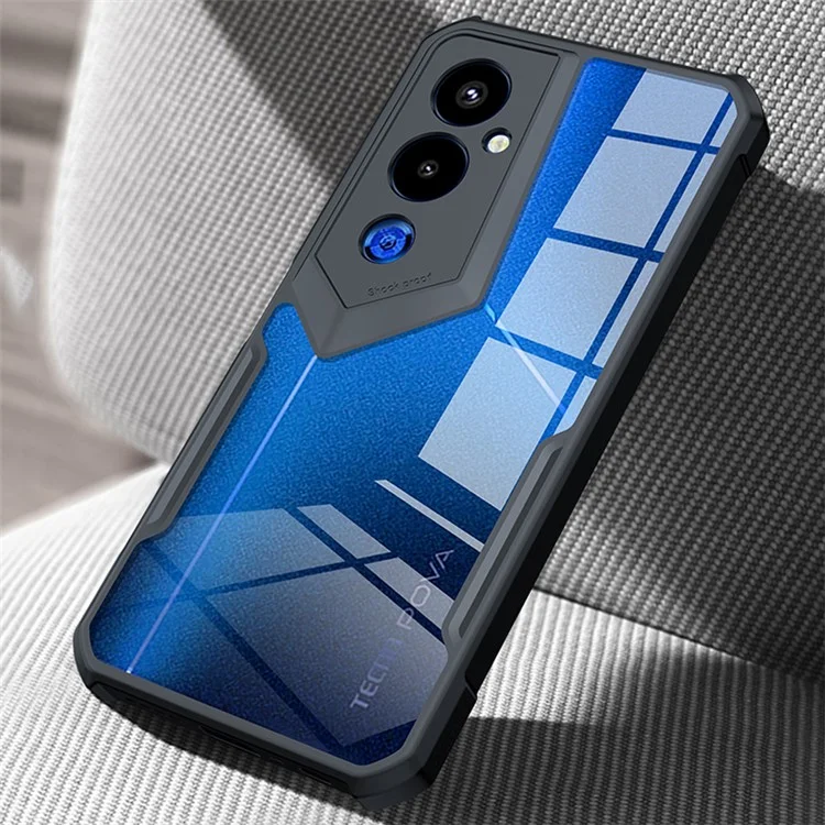 Xundd Per Tecno Pova 4 Pro 4G Case di Telefono Trasparente Anti-scratch Acrilico+tpu Anti-shock Protective Back Cover