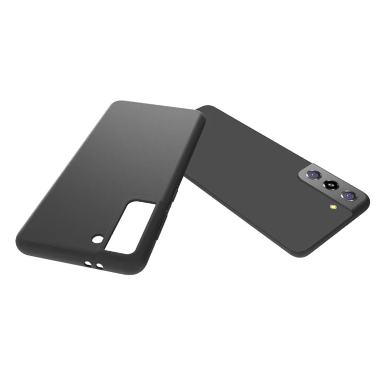 For Samsung Galaxy S21+ 5G Soft TPU Protective Case Dual-sided Matte Finish Drop-proof Cover (10pcs at least for Order) - Black