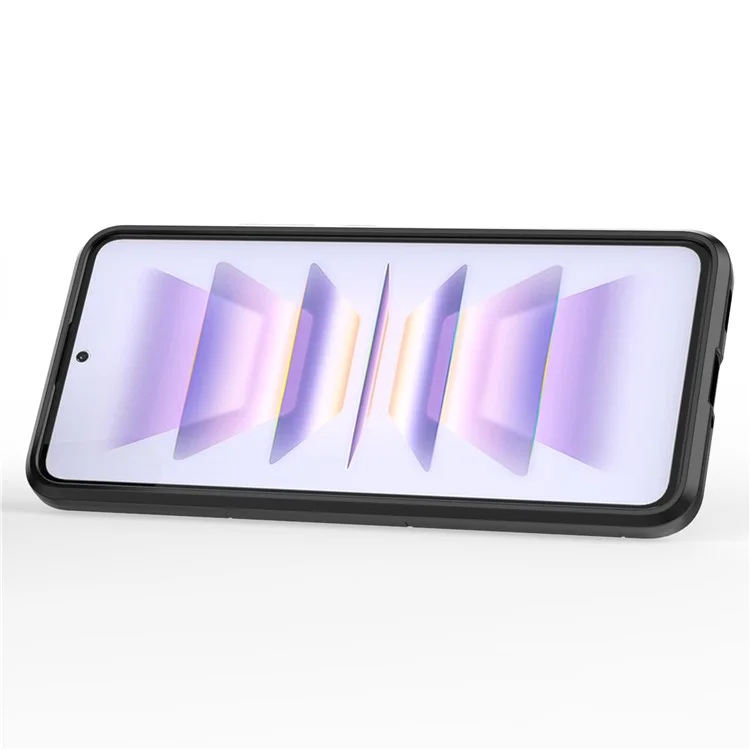 Pour Xiaomi Poco F5 Pro 5G / Redmi K60 Pro 5G / K60 5G Étui pour téléphone portable Bague de maintien Support Coque de protection anti-chocs - Noir