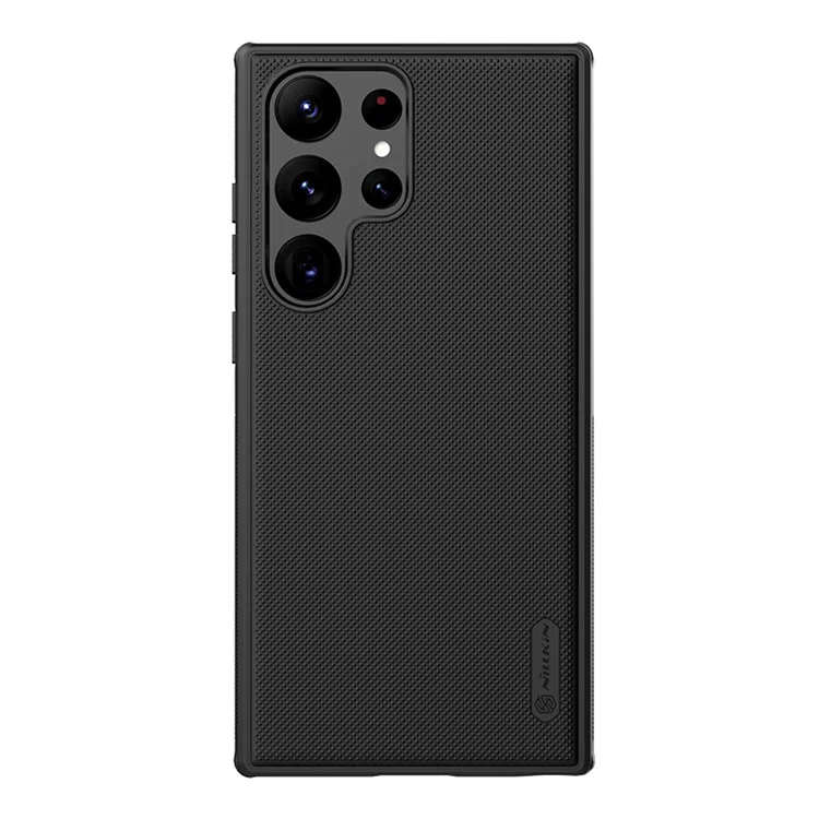 NILLKIN Frosted Shield Pro für Samsung Galaxy S23 Ultra Matte Phone Case PC + TPU Stoßfestes Hybrid-Cover mit Autohalterung Metallblatt