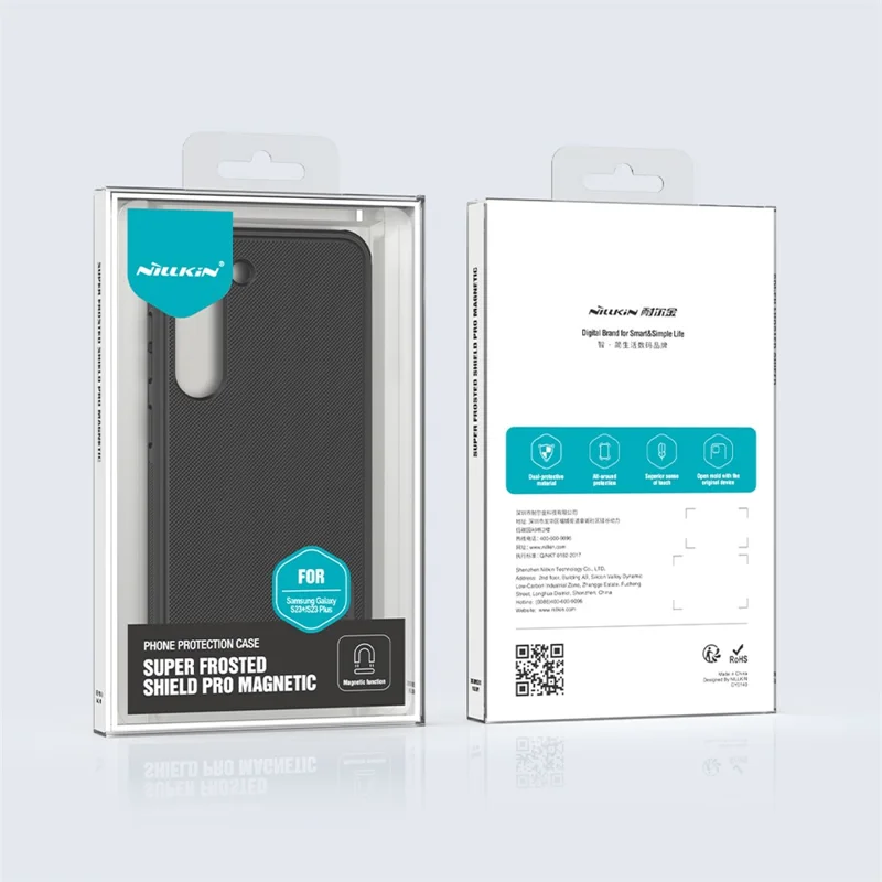 NILLKIN Frosted Shield Pro pour Samsung Galaxy S23+ Coque de téléphone PC + TPU anti-chute mate Coque de téléphone magnétique
