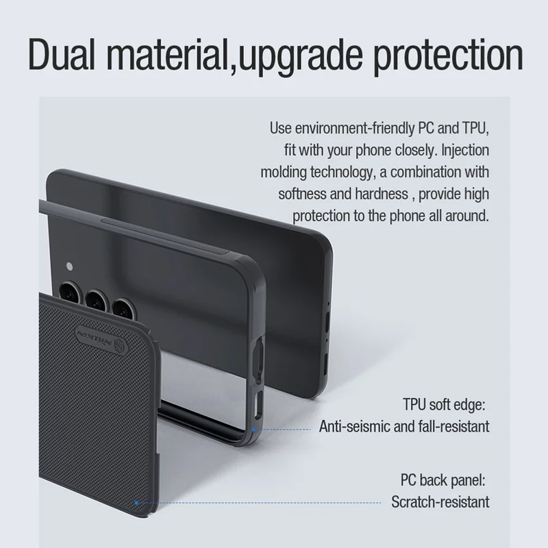 NILLKIN Frosted Shield Pro pour Samsung Galaxy S23+ Coque de téléphone PC + TPU anti-chute mate Coque de téléphone magnétique