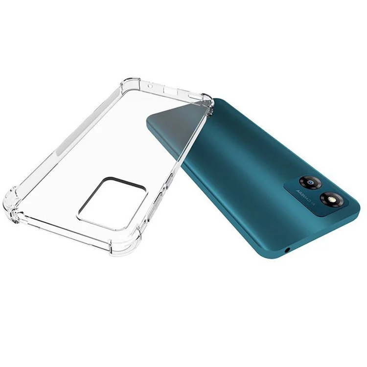 Pour Motorola Moto E13 4G Shock-absorbing Anti-Slip Clear Phone Case Reinforced Corners TPU Protective Cover