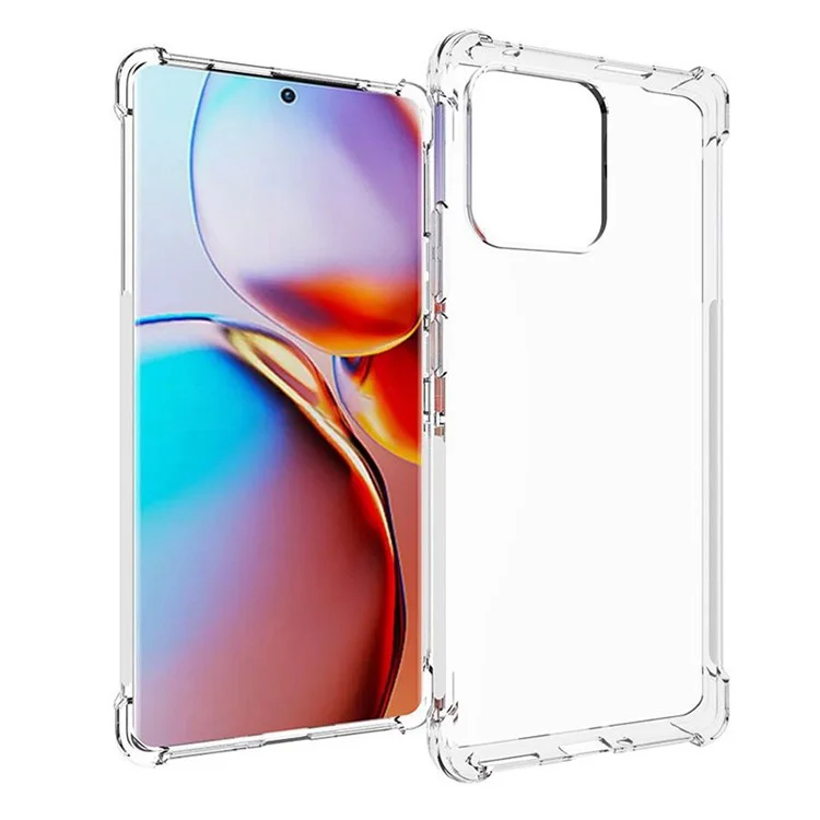 Per Motorola Moto X40 5G / Edge 40 Pro 5G Trasparente Anti-Scivolo Custodia per Telefono Angoli Rinforzati TPU Antiurto Custodia Protettiva