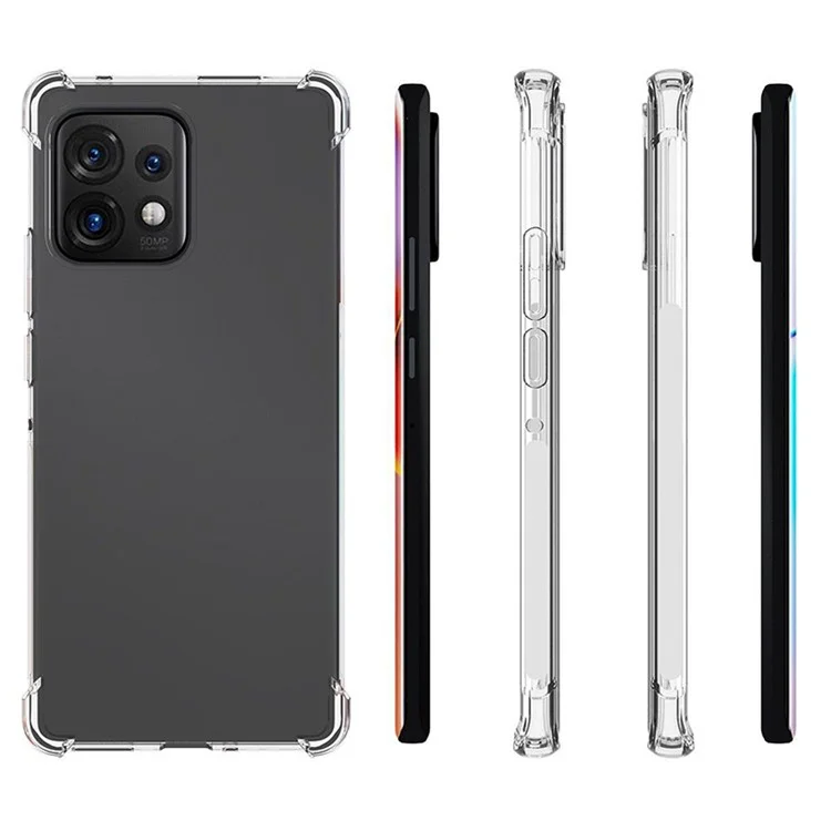 Per Motorola Moto X40 5G / Edge 40 Pro 5G Trasparente Anti-Scivolo Custodia per Telefono Angoli Rinforzati TPU Antiurto Custodia Protettiva