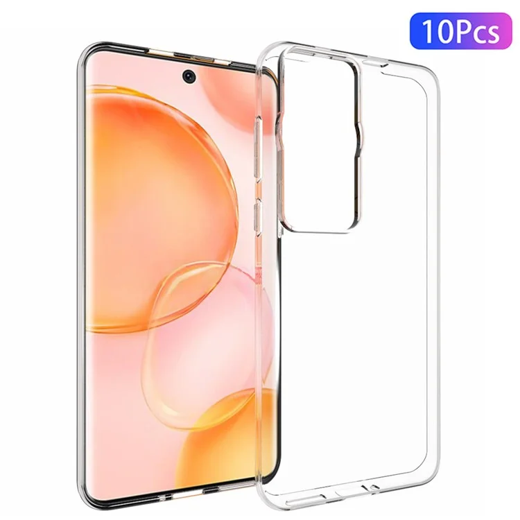 10 pièces / pack pour étui de téléphone antichute Huawei P60 / P60 Pro, couverture de téléphone transparente sans filigrane