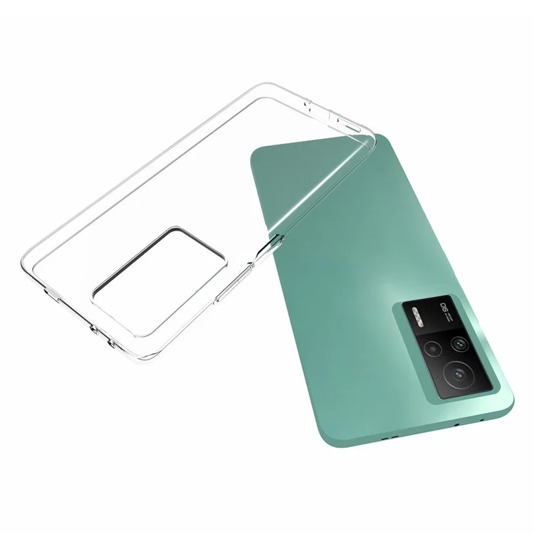 10 pezzi / confezione per Xiaomi Redmi K60E 5G Custodia per telefono in TPU senza filigrana interna, leggera, antiscivolo, trasparente