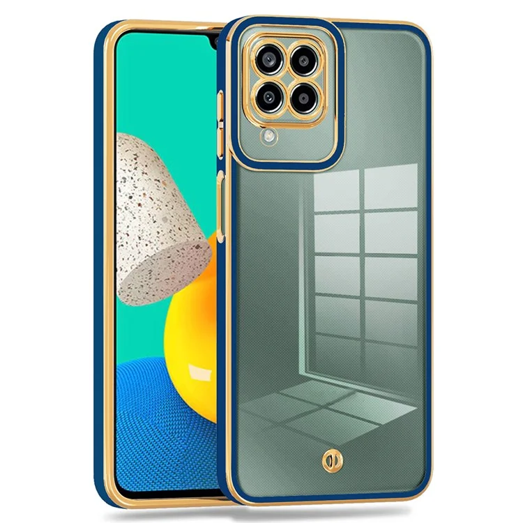 Case de Téléphone Soft TPU Pour Samsung Galaxy M32 (version Globale) 4G / F22 / M22, Couverture de Téléphone Mobile Anti-automne - Bleu