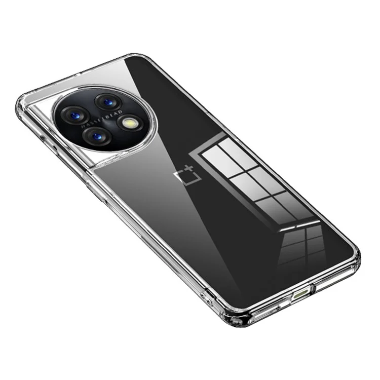 Für OnePlus 11 5G stoßfeste Schutzhandy-Hülle Harte PC Weiche TPU-Hybrid-Abdeckung - Transparent