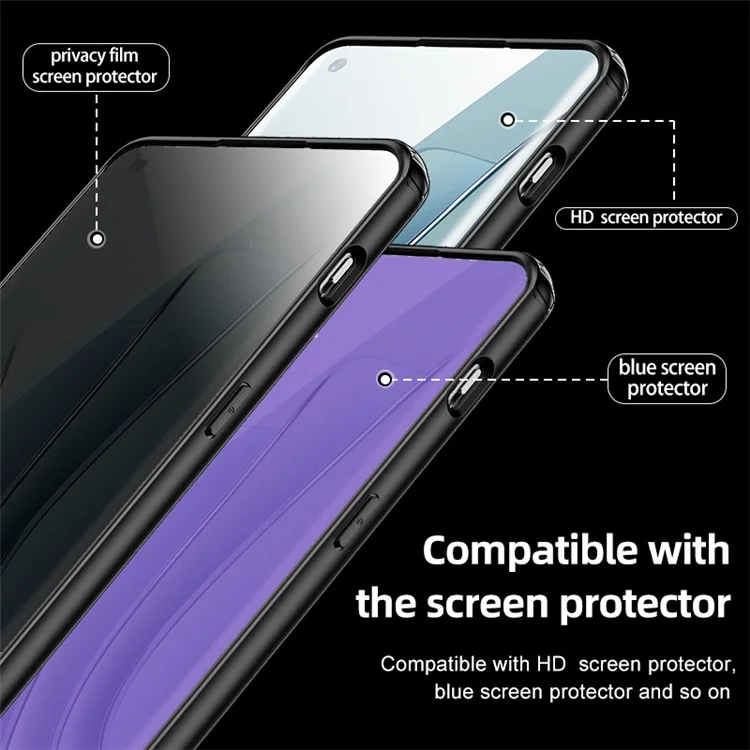 Für OnePlus 11 5G stoßfeste Schutzhandy-Hülle Harte PC Weiche TPU-Hybrid-Abdeckung - Transparent