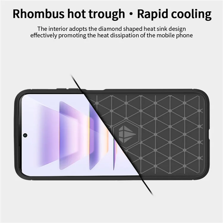 MOFI JK TPU Série-1 para Xiaomi Poco F5 Pro 5G / Redmi K60 Pro 5G / K60 5G Capa de Telefone de Fibra de Carbono Anti-Arranhões Escovado TPU Back Cover - Preto
