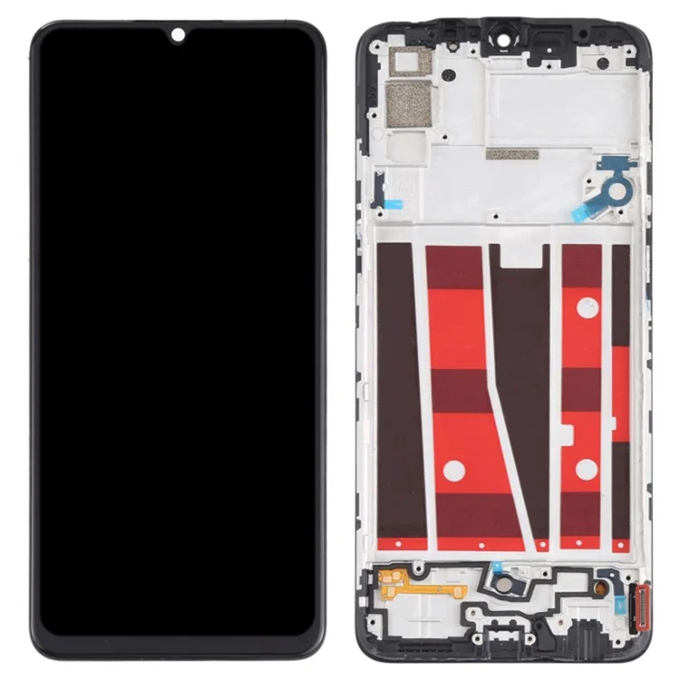 Pour OPPO A91 / Reno3 4G Grade B Assemblage d'écran OLED et de numériseur + Pièce de cadre (sans logo)