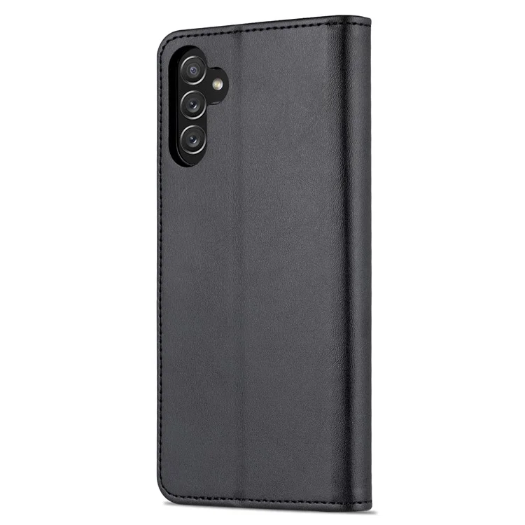 AZNS For Samsung Galaxy A14 5G / A14 4G Anti-drop Magnetic Clasp Phone Case PU Leather Flip Wallet Cover Protective Phone Shell with Stand - Black