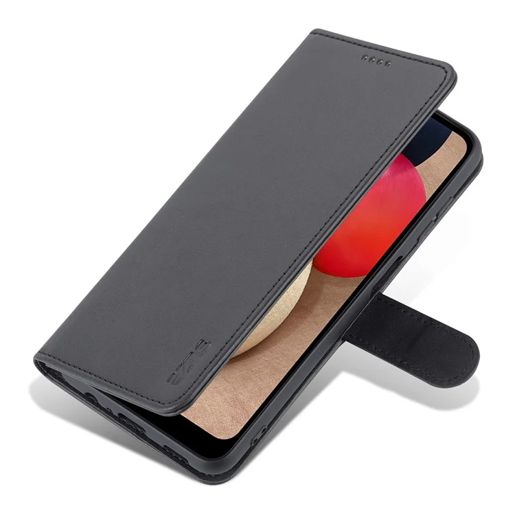 AZNS For Samsung Galaxy A14 5G / A14 4G Anti-drop Magnetic Clasp Phone Case PU Leather Flip Wallet Cover Protective Phone Shell with Stand - Black
