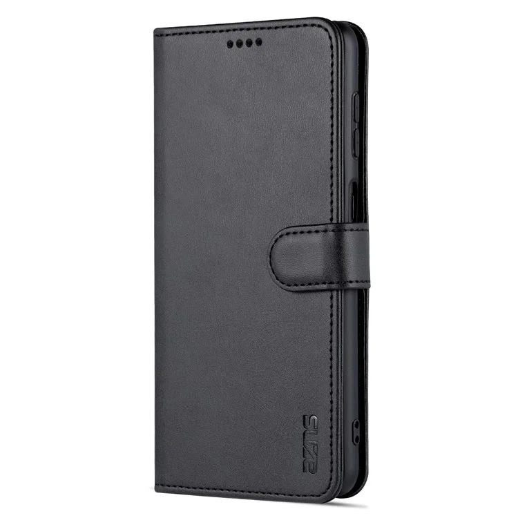 AZNS For Samsung Galaxy A14 5G / A14 4G Anti-drop Magnetic Clasp Phone Case PU Leather Flip Wallet Cover Protective Phone Shell with Stand - Black