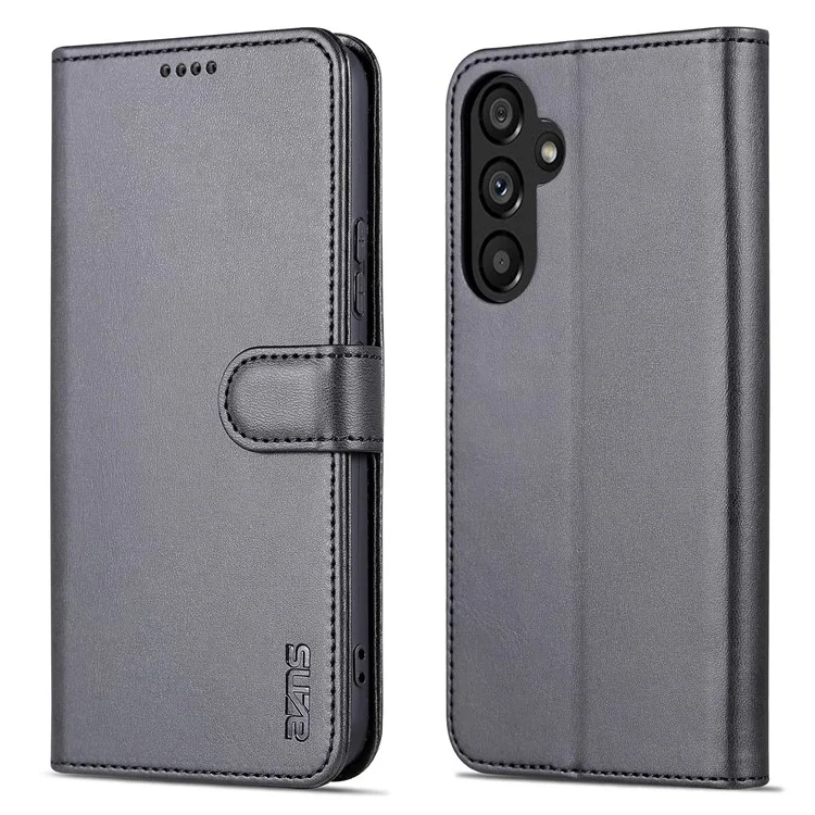 AZNS For Samsung Galaxy A34 5G Shockproof Phone Case Protective Magnetic Flip Leather Wallet Cover with Stand - Black
