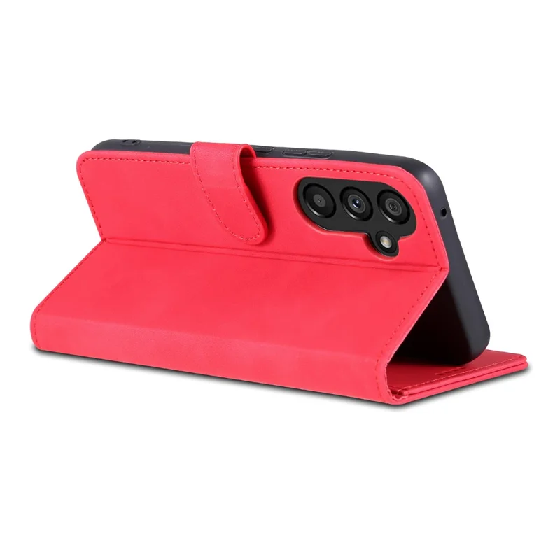 AZNS For Samsung Galaxy A54 5G Magnetic Clasp Phone Case PU Leather Wallet Cover Scratch-resistant Phone Shell with Stand - Red