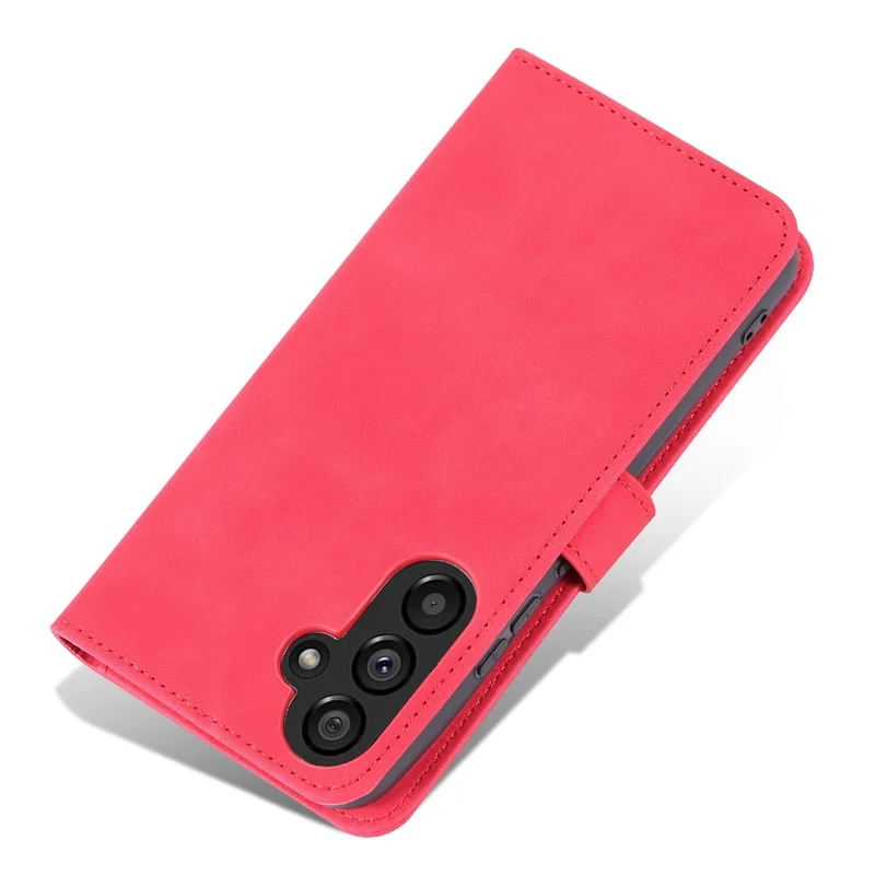 AZNS For Samsung Galaxy A54 5G Magnetic Clasp Phone Case PU Leather Wallet Cover Scratch-resistant Phone Shell with Stand - Red
