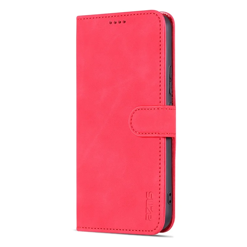 AZNS For Samsung Galaxy A54 5G Magnetic Clasp Phone Case PU Leather Wallet Cover Scratch-resistant Phone Shell with Stand - Red